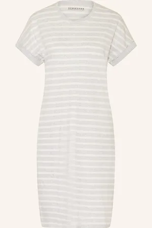 Schiesser Noční Košile Casual Essentials světle šedá režná