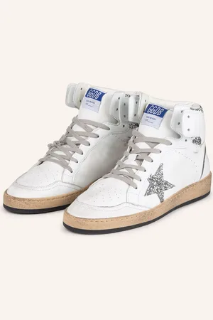 Golden Goose Vysoké Sneakersy Sky Star bílá stříbrná