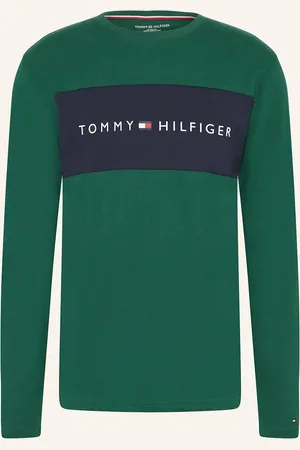 Tommy Hilfiger Pohodlné Domácí Tričko zelená tmavě modrá