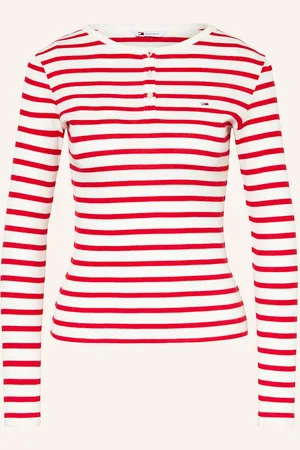 Tommy Hilfiger Tričko S Dlouhým Rukávem bílá červená