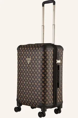 Guess Trolley Kufr Wilder 22 tmavě hnědá hnědá