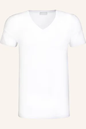 Hanro Tričko S Výstřihem Do V Cotton Superior bílá