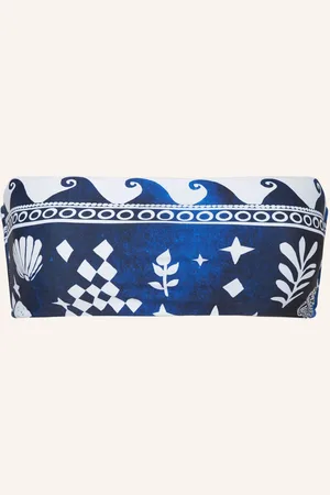 Seafolly Bandeau Horní Díl Bikin Corfu modrá bílá
