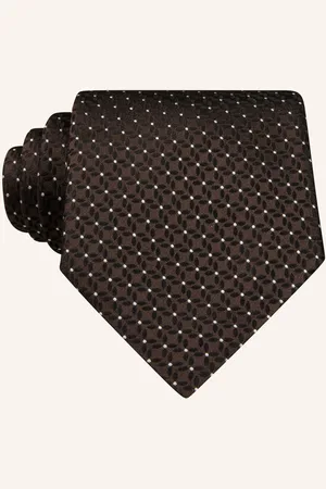 Ermenegildo Zegna Kravata tmavě hnědá černá