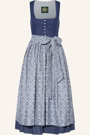 Hammerschmid Dirndl Pillersee tmavě modrá modrá černošedá