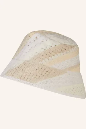 LALA BERLIN Klobouk Bucket Hat Hilda bílá béžová