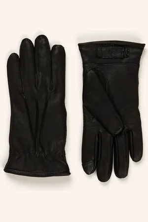 UGG Kožené Rukavice 3 Point černá