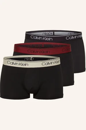 Calvin Klein Boxerky Micro Stretch Low Rise, 3 Kusy V Balení černá tmavě červená krémová
