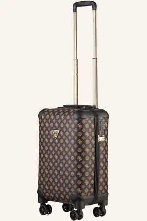 Guess Trolley Kufr Wilder tmavě hnědá světle hnědá