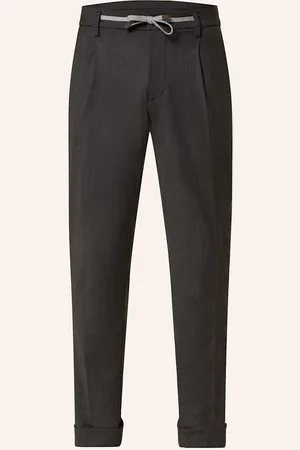 Masons Kalhoty New York V Joggingovém Stylu Extra Slim Fit tmavě šedá