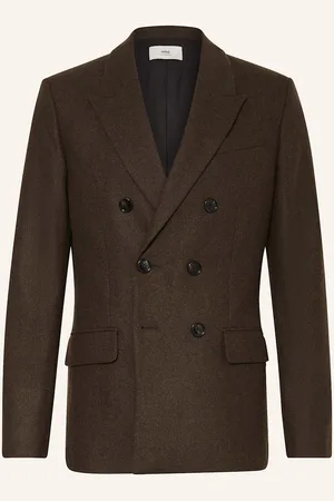 Ami Sako Extra Slim Fit tmavě hnědá