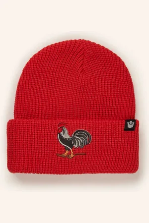 Goorin Bros. Čepice Ribbed Rooster S Merino Vlnou červená