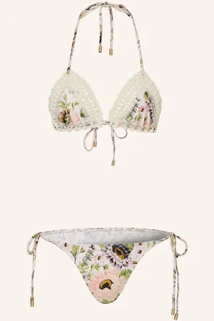 ZIMMERMANN Bikiny S Trojúhelníkovým Horním Dílem Halliday krémová růžová tmavě oranžová