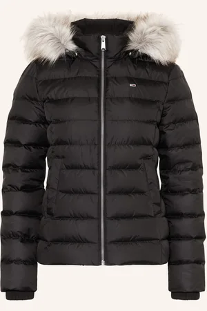 Tommy Hilfiger Péřová Bunda S Odnímatelnou Umělou Kožešinou černá