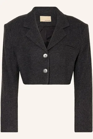GITTA BANKO Cropped Blejzr Taylor tmavě šedá
