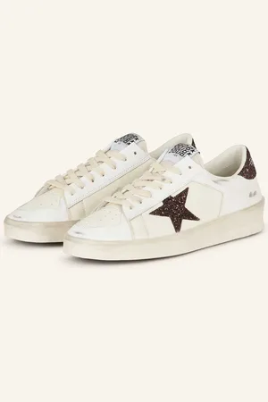 Golden Goose Sneakersy Stardan S Flitry bílá tmavě hnědá režná