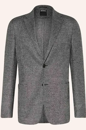 Ermenegildo Zegna Tvídové Sako Extra Slim Fit černá bílá