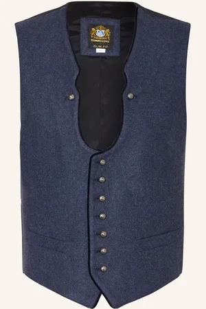 Hammerschmid Krojová Vesta Vizenz Slim Fit modrá černá
