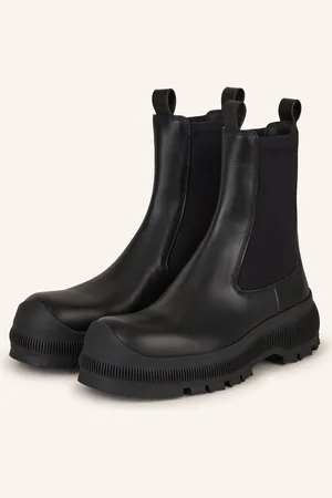 Jil Sander Chelsea Boty černá