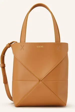 Loewe Kabelka Puzzle Tote Mini světle hnědá