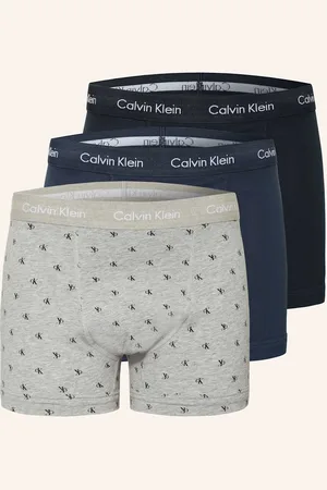 Calvin Klein Boxerky Cotton Stretch, 3 Kusy V Balení černá tmavě modrá světle šedá