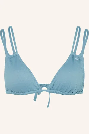 Calvin Klein Trojúhelníkový Horní Díl Bikin Ck Monogram Texture modrá