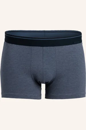 Calida Boxerky Cotton Stretch modrošedá tmavě modrá s proužky