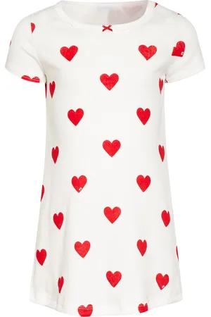 Petit Bateau Noční Košile bílá červená