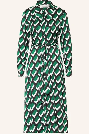 Diane von Furstenberg Košilové Šaty Gizelle černá bílá zelená