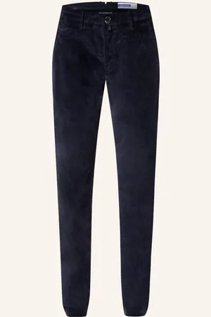 Jacob Cohen Manšestrové Chino Kalhoty Bobby Slim Fit tmavě modrá