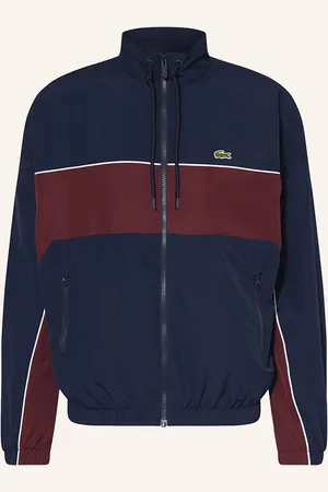 Lacoste Tréninková Bunda modrá tmavě červená