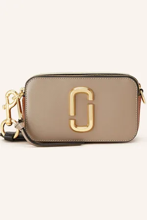 Marc Jacobs Taška Přes Rameno Snapshot Z Kůže Saffiano béžová hnědá