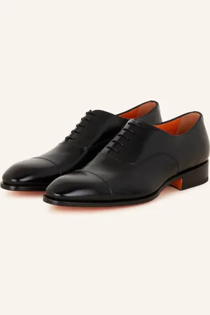 santoni Šněrovací Boty Carter černá