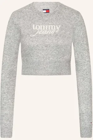 Tommy Hilfiger Cropped Svetr šedá