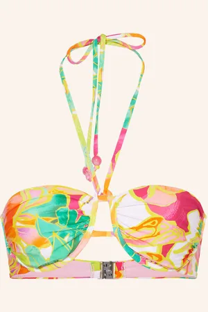Seafolly Horní Díl Bikin S Kosticemi Wonderland žlutá fuchsiová zelená