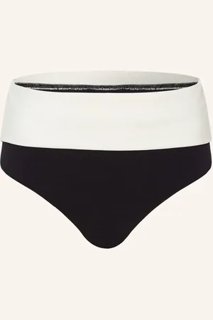 Jets Australia High Waist Bikinové Kalhotky Isla Rib černá krémová