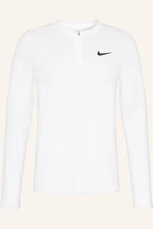 Nike Tričko S Dlouhým Rukávem Court Dri-Fit Advantage Ze Síťoviny bílá černá