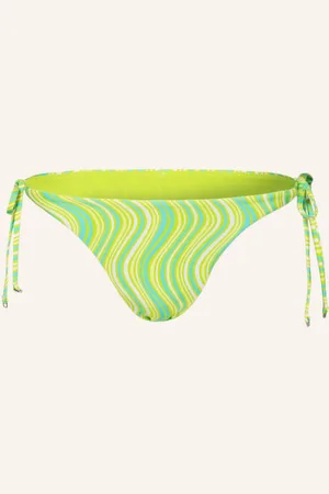 Seafolly Trojúhelníkové Bikinové Kalhotky Mod Squad tyrkysová světle zelená bílá