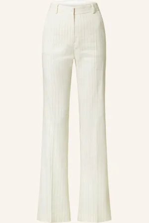Sportmax Bootcut Kalhoty Tritone tmavě žlutá