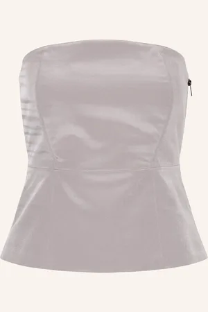 Luisa Cerano Off-Shoulder Top šedá