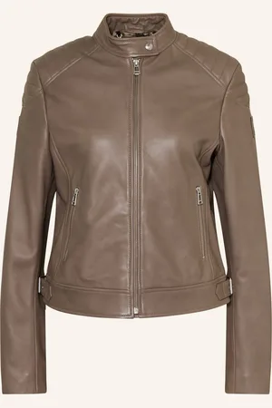 Belstaff Kožená Bunda Mollison černošedá