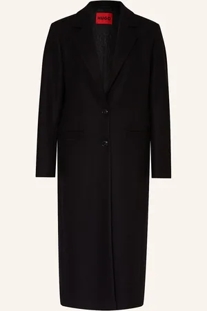 HUGO BOSS Vlněný Kabát Mojeni černá