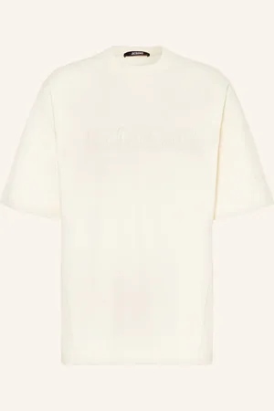 Jacquemus Tričko Le Tshirt Typo béžová