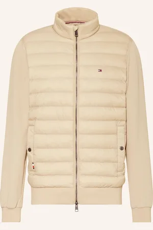 Tommy Hilfiger Prošívaná Bunda Ze Směsi Materiálů béžová