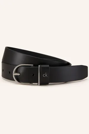 Calvin Klein Kožený Opasek černá