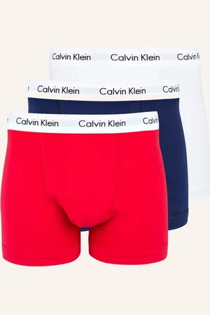 Calvin Klein Boxerky Cotton Stretch, 3 Kusy V Balení bílá červená modrá