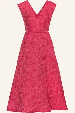 Max Mara Žakárové Koktejlové Šaty Valdese růžová