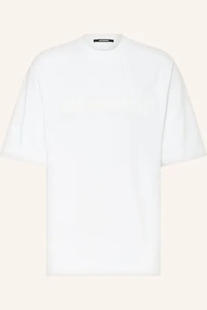 Jacquemus Tričko Le Tshirt Typo bílá