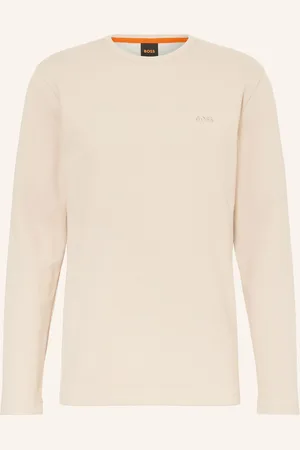 HUGO BOSS Tričko S Dlouhým Rukávem Tempesto krémová