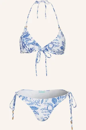 Melissa Odabash Bikiny S Trojúhelníkovým Horním Dílem Key West bílá modrá